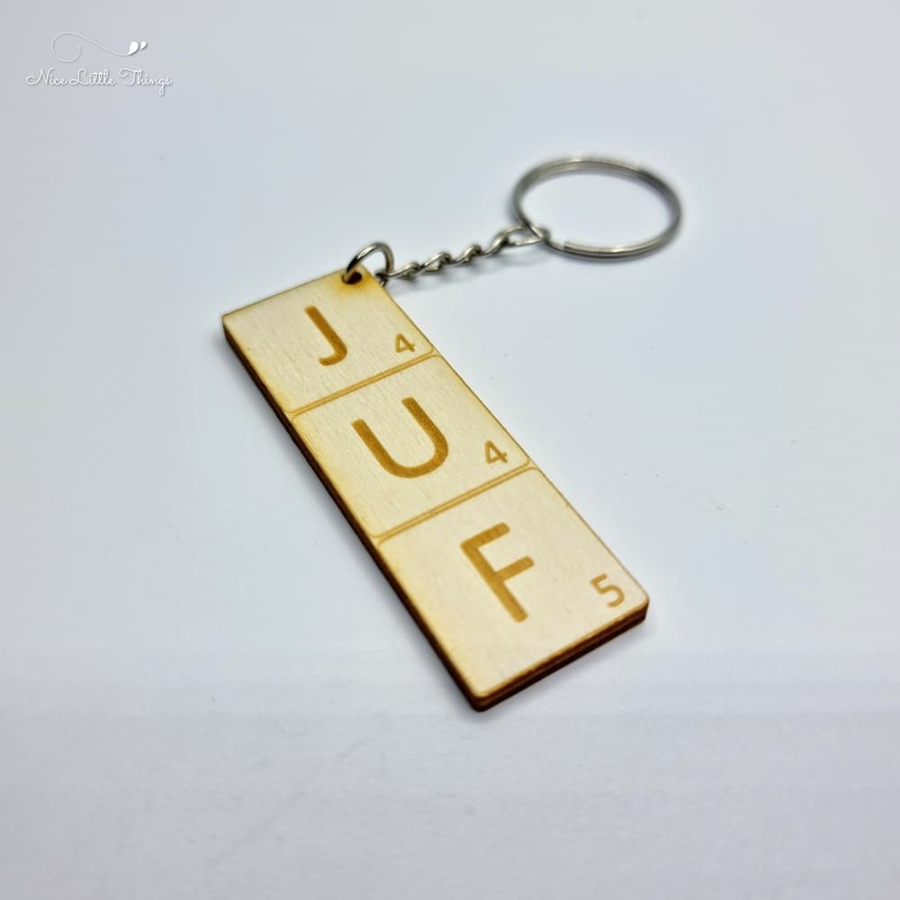 Scrabble keychain