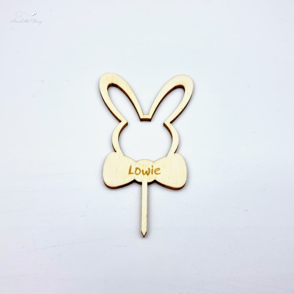 Easter bunny pick with name