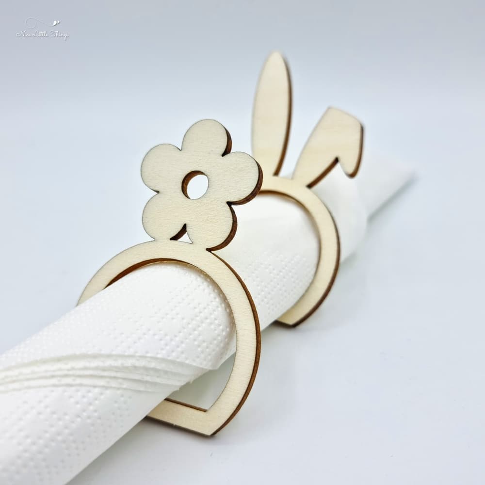 Set of 4 Easter napkin rings