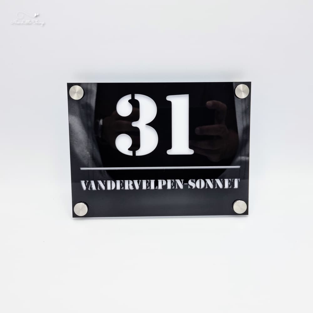 Luxury Nameplate with House Number
