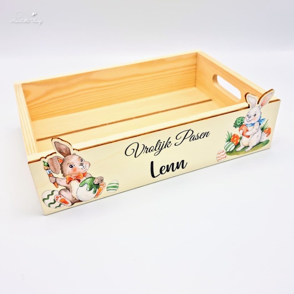 Colorful Easter basket with name