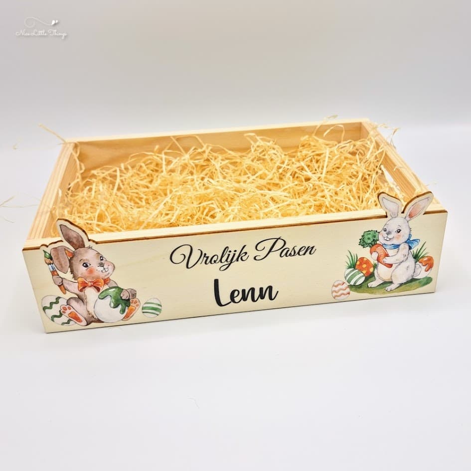 Colorful Easter basket with name
