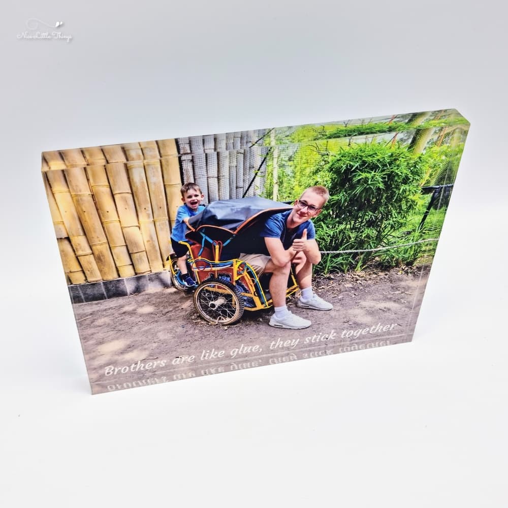 Photo Block Acrylic with Personalized Message