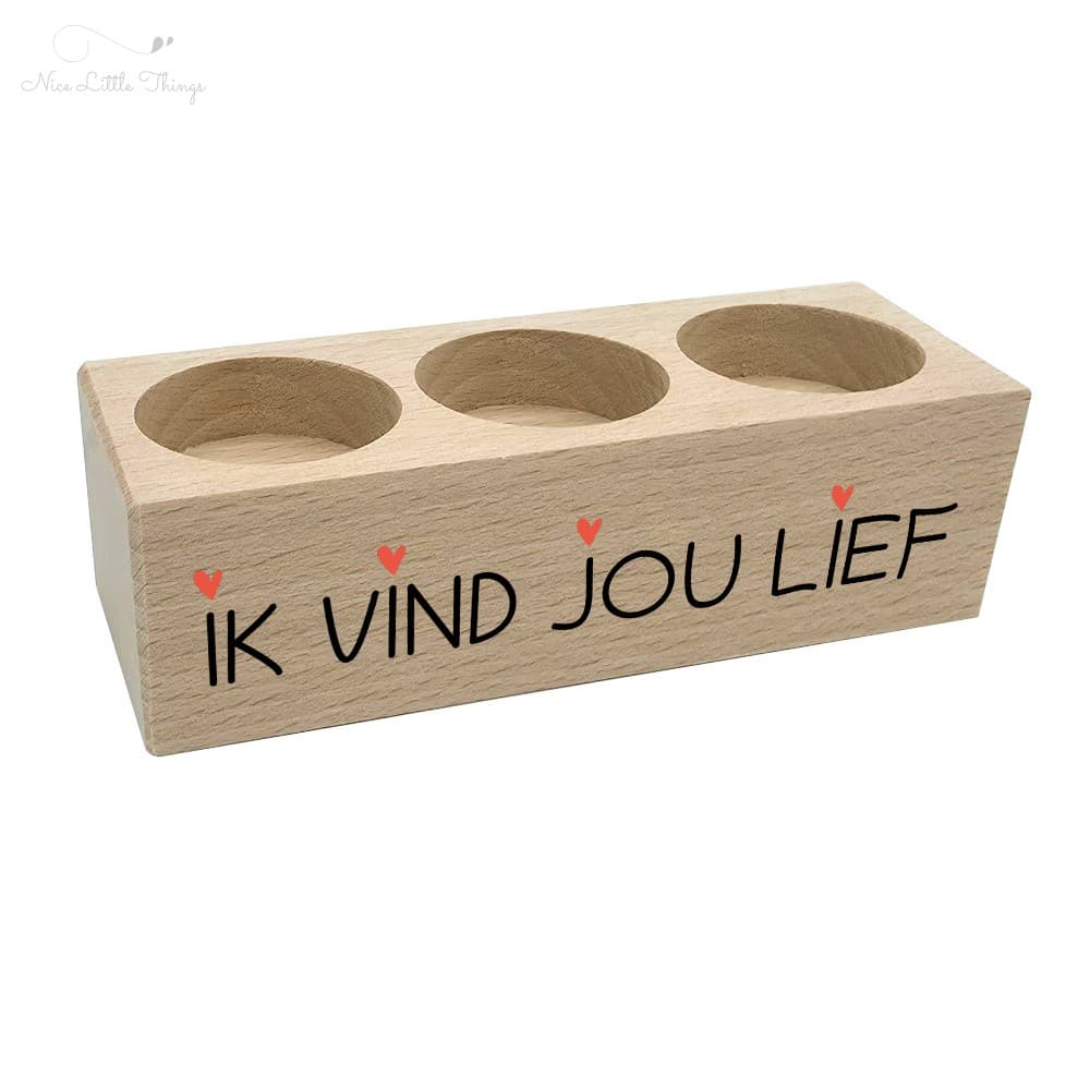 Personalised tea light holder with photo or text