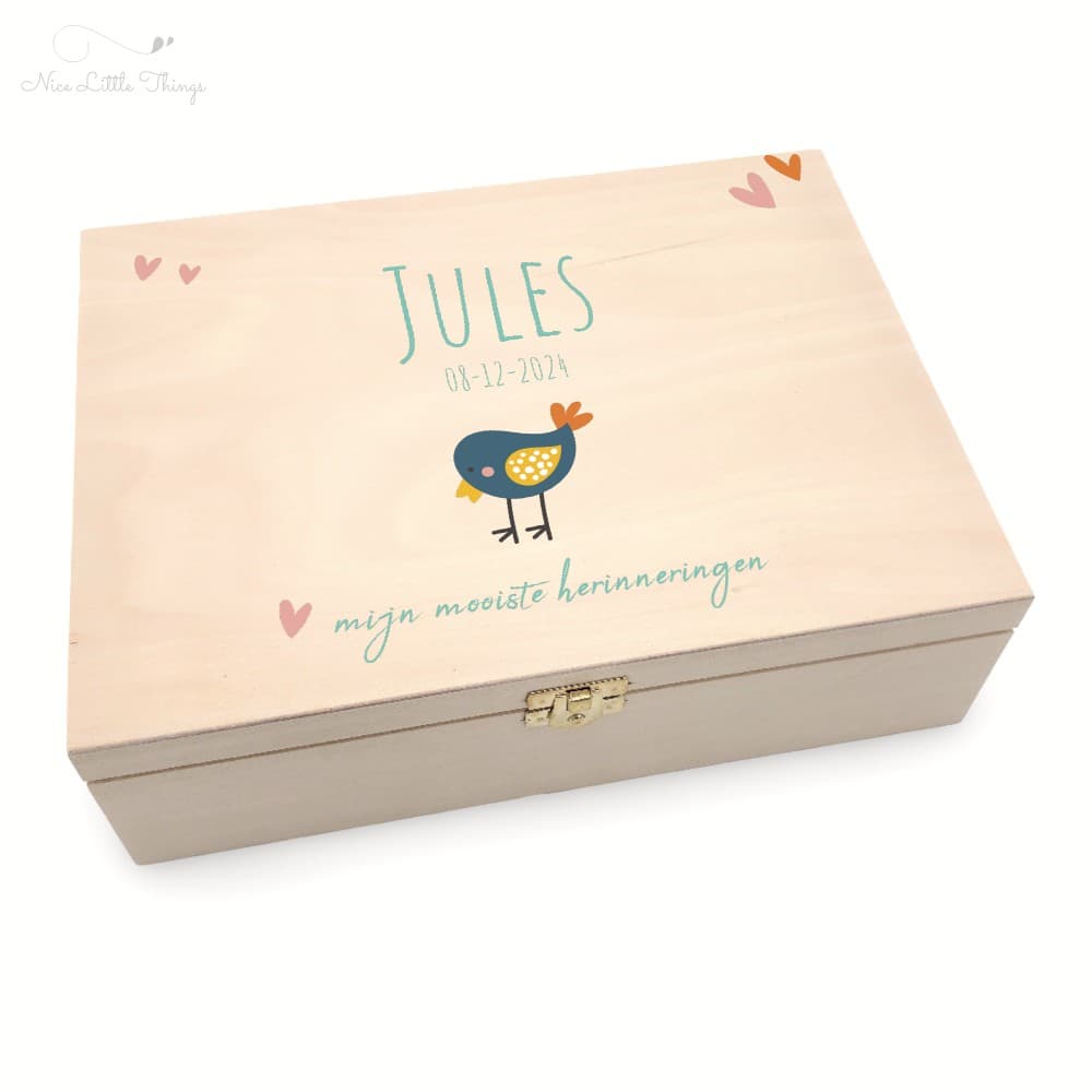 Wooden memory box "Fondest memories"